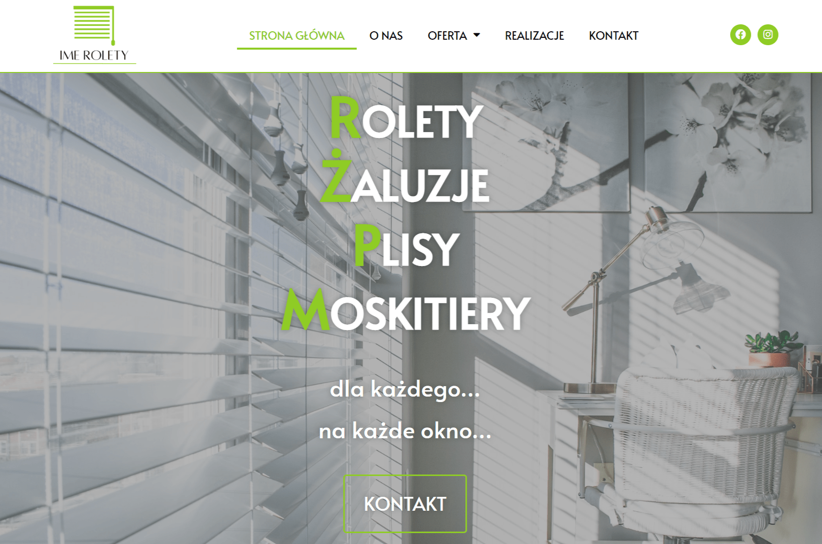 Strona IME Rolety