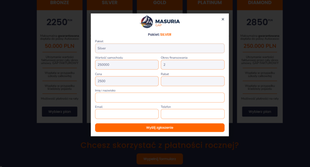 kalkulacja GAP Masuria