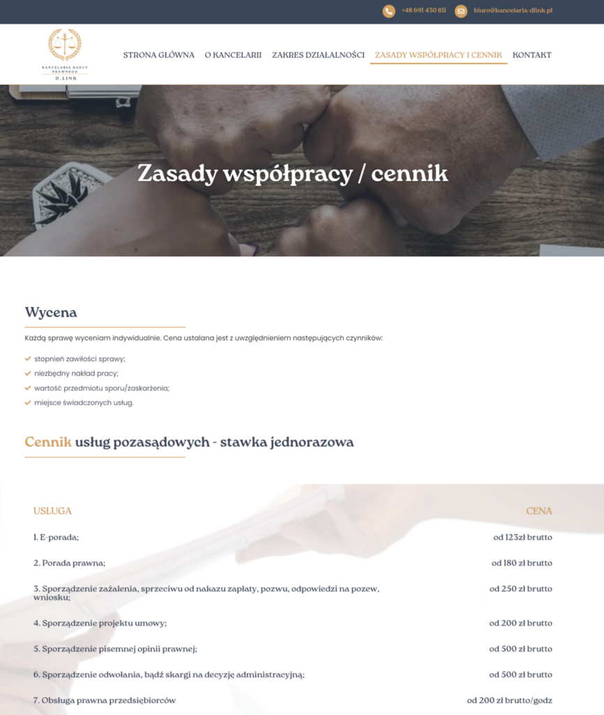 strona internetowa kancelaria-dlink