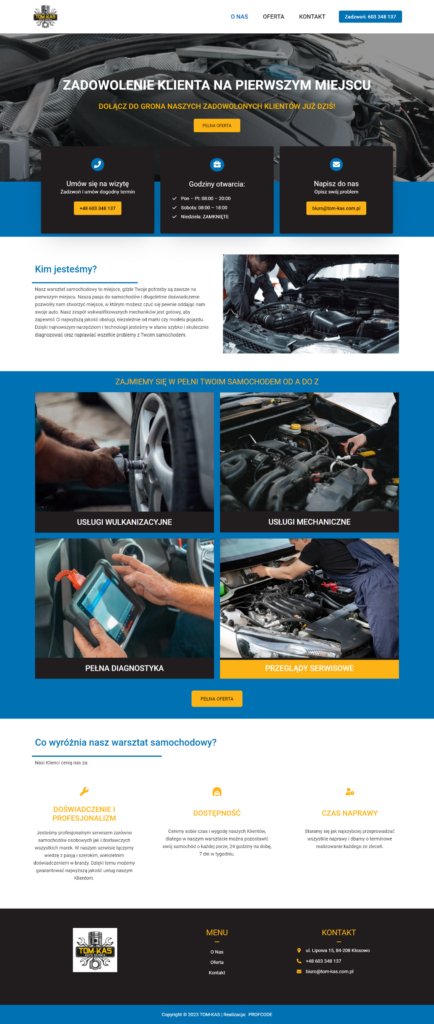 strona internetowa tom-kas.com.pl