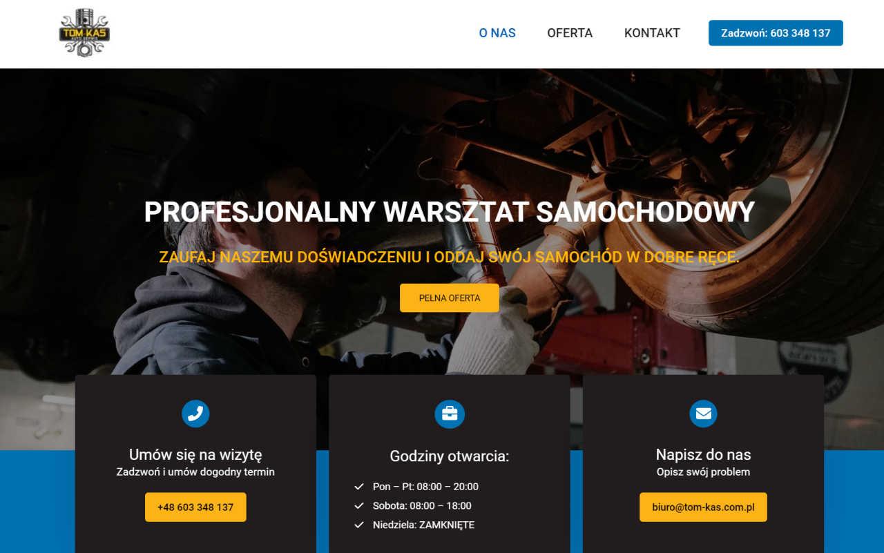 strona internetowa tom-kas.com.pl