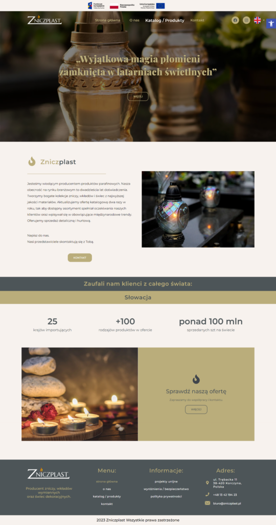 strona internetowa Zniczplast