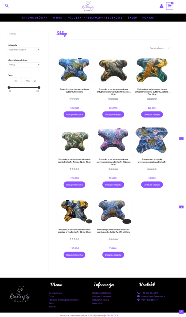 strona internetowa Butterfly