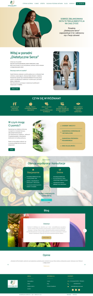 strona internetowa Dietetyczne Serce
