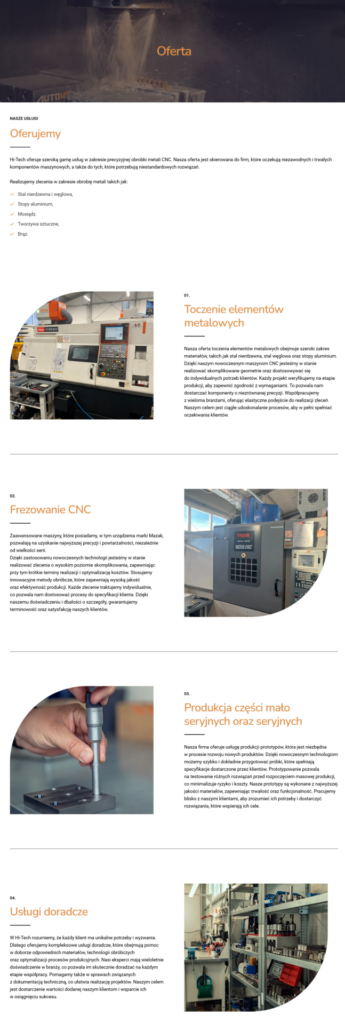 strona internetowa hi-tech