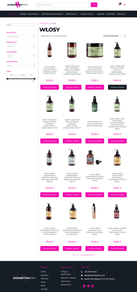 sklep internetowy kosmetyki pro