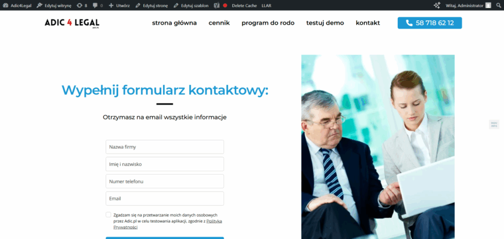 strona internetowa adic4legal.pl