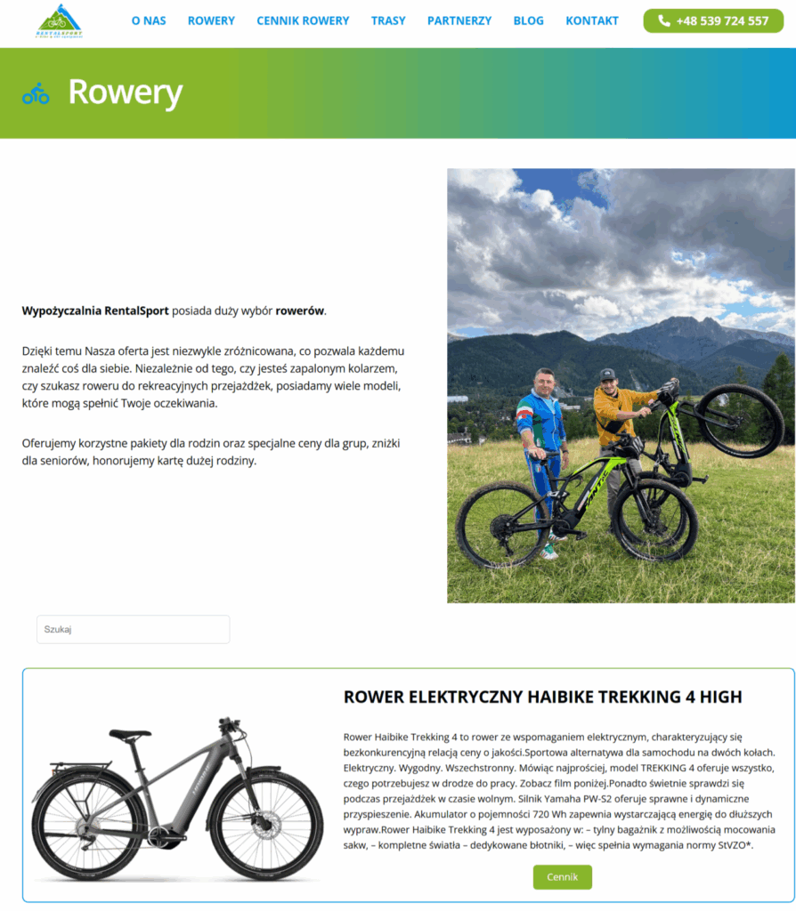 strona internetowa rentalsport.pl