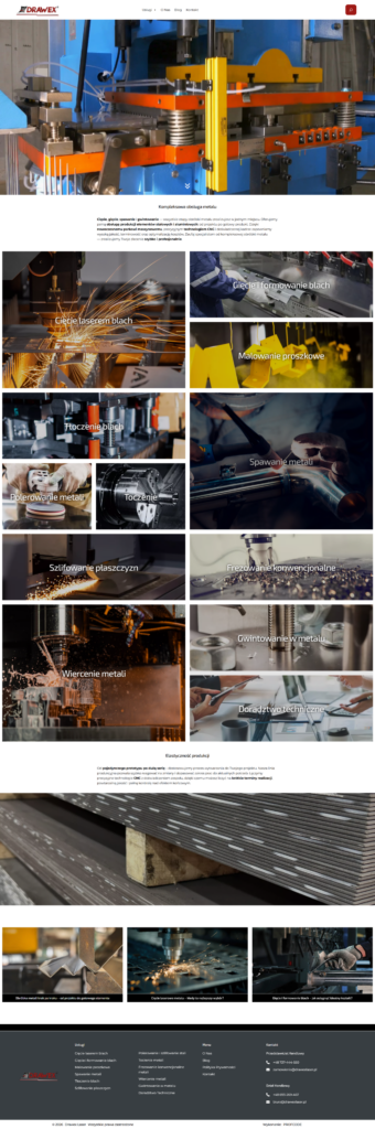 strona internetowa Drawex Laser