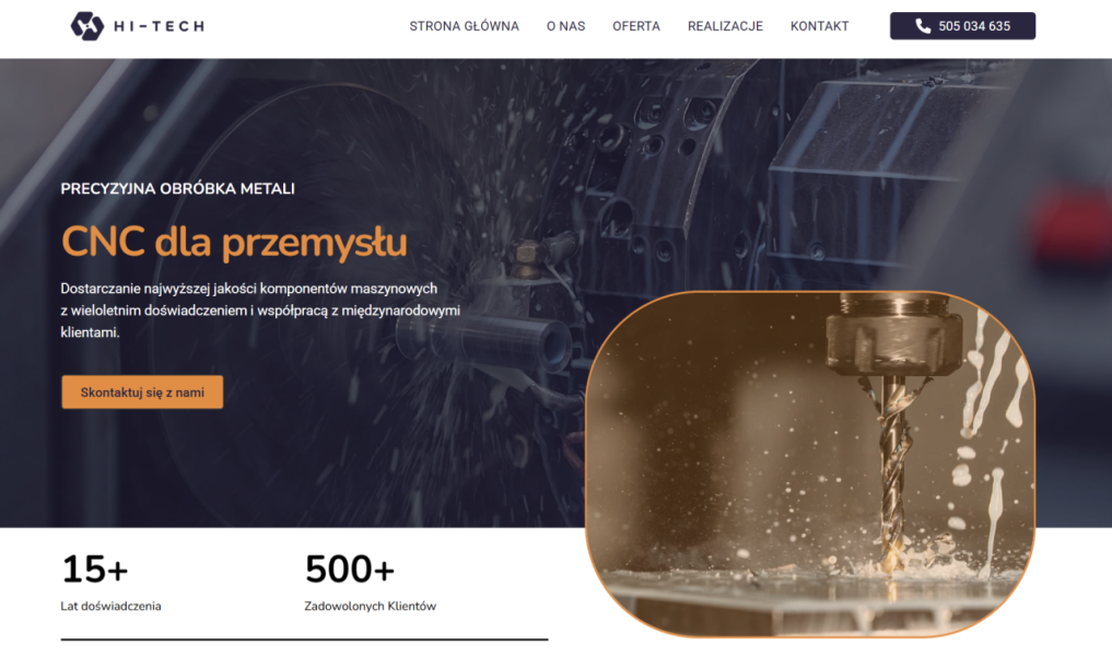 strona internetowa hi-tech
